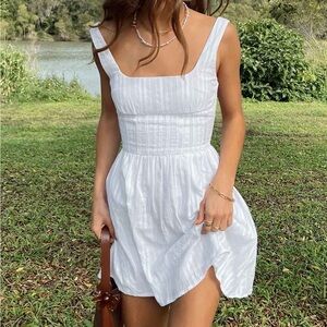 White Linen mini dress